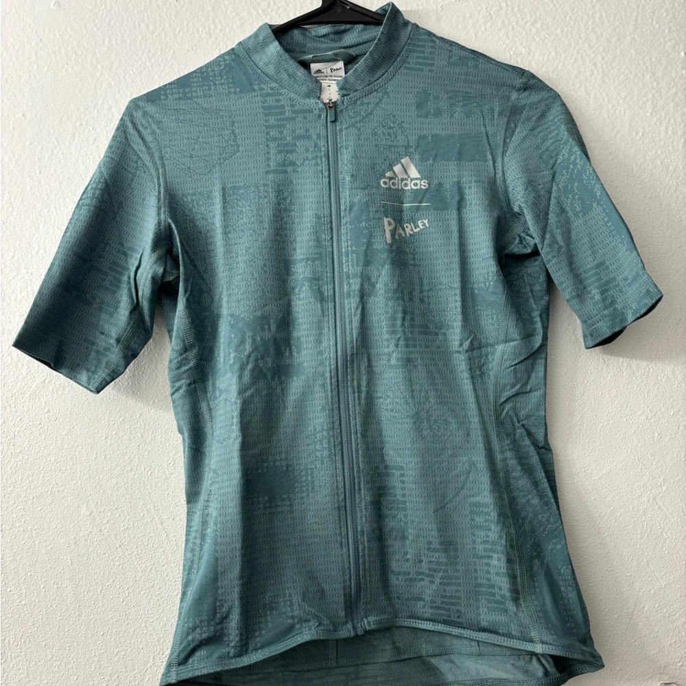 Adidas X Parley Heat.RDY Women’s Green Cycling Jersey Size Small - Picture 3 of 11